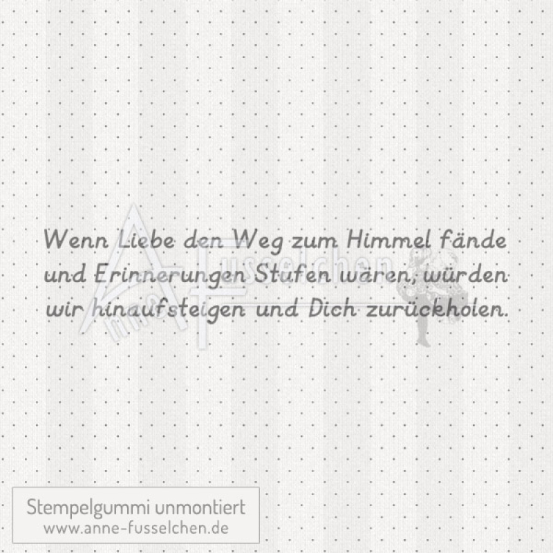 Textstempel - Wenn Liebe einen Weg