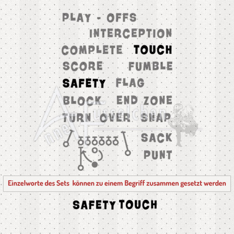 Textstempel - American Football Play-Offs