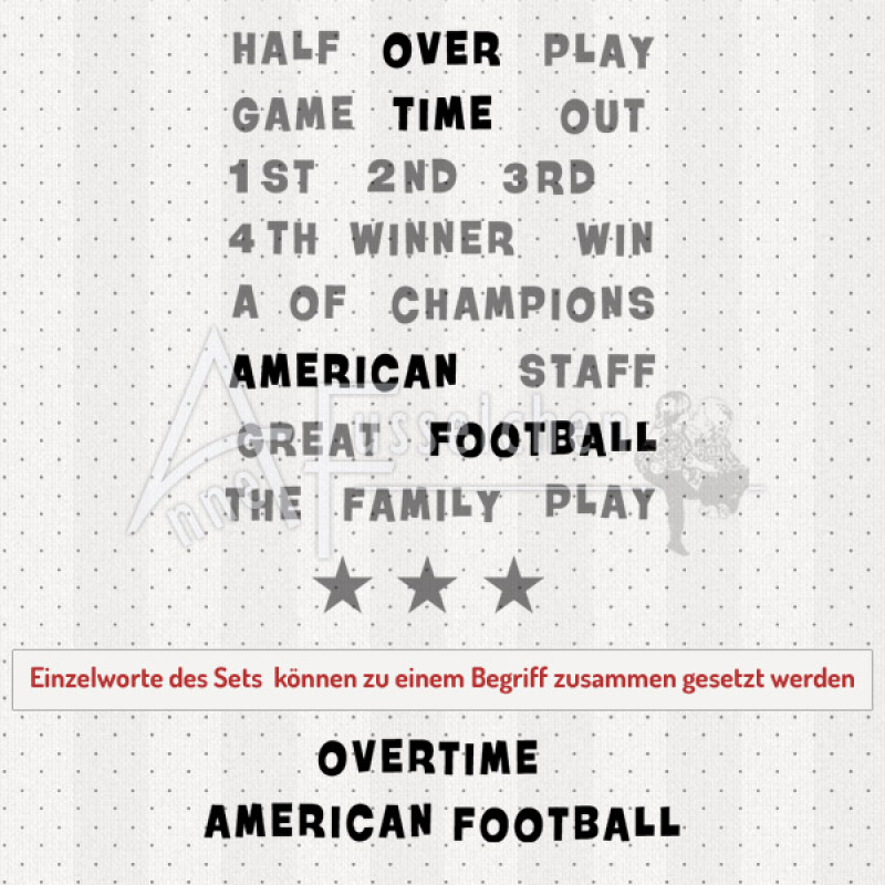 Textstempel - American Football Texte 05