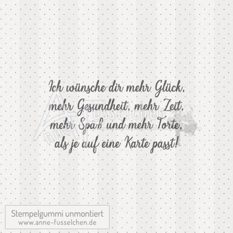 Textstempel - Ich wünsche dir mehr ...