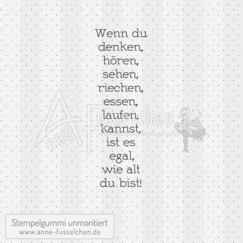 Textstempel - Wenn du denken, hören ...