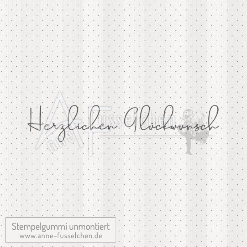 Textstempel - Herzlichen Glückwunsch