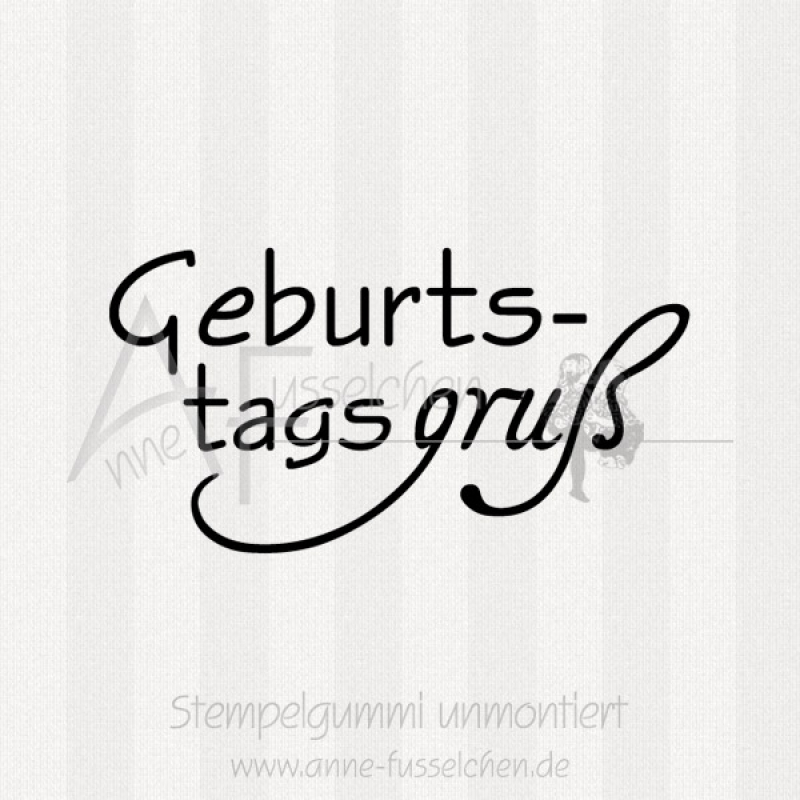 Textstempel - Geburtstagsgruß