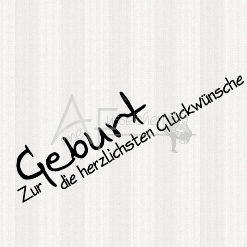 Deutscher Textstempel - Zur Geburt ... 01