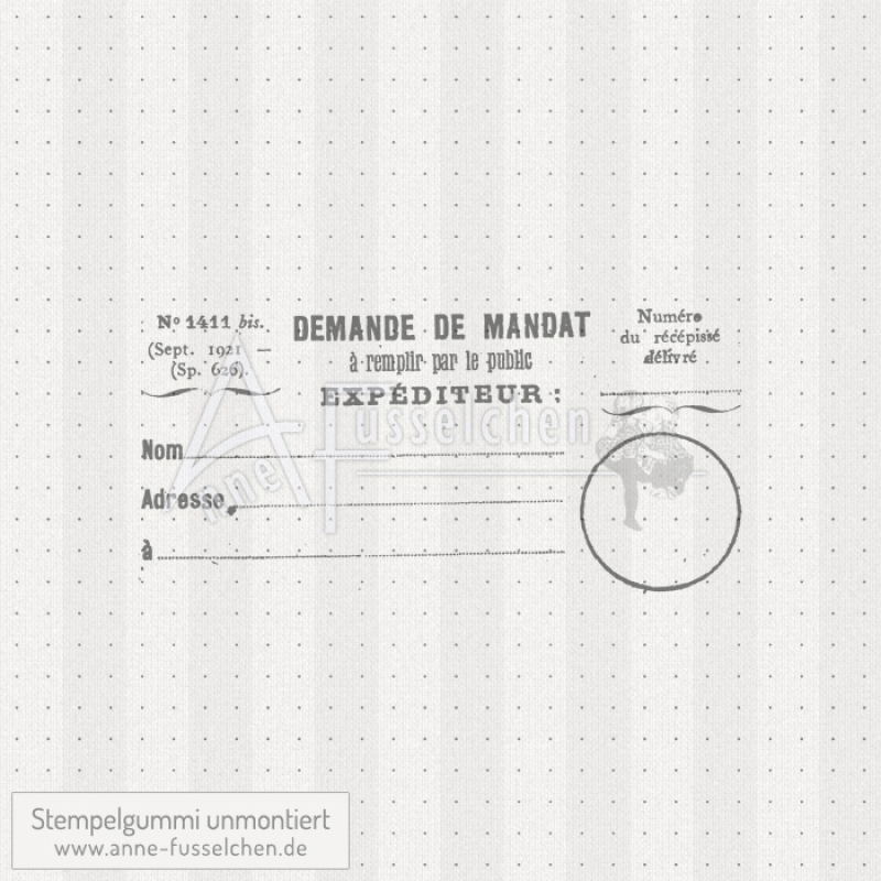 Motivstempel - Etikett französisch