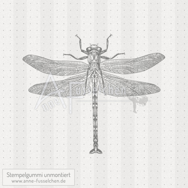 Motivstempel - Vintage Libelle 01