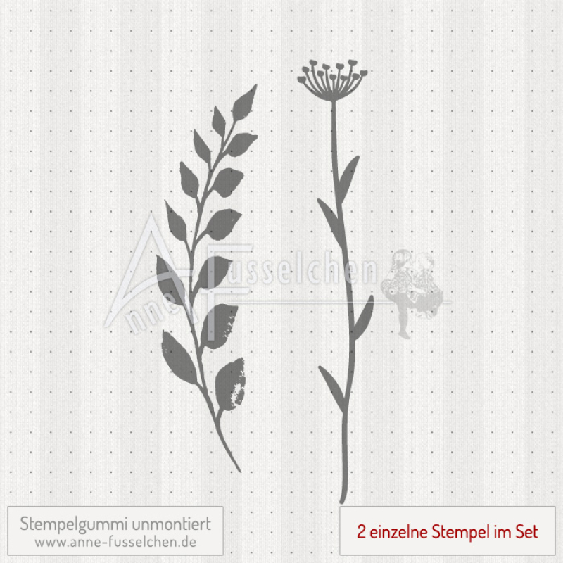 Motivstempel - Vintage Stil Zweig