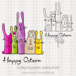 Motivstempel - Doodle Hasen m. Text