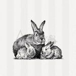Motivstempel - Hasenfamilie (kl)