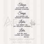 Textstempel - Tanze, als würde Dir ...