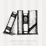 Motivstempel - Bücher stehend 01