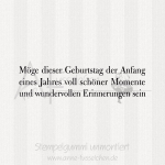 Textstempel - Möge dieser Geburtstag ...