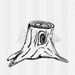 Motivstempel - Baumstumpf 1