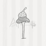 Motivstempel - Drolliger Pilz 02