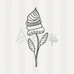 Motivstempel - Drollige Blume 03