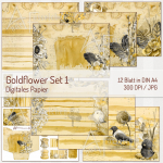 Goldflower Set 1 | Digitales Papier A4