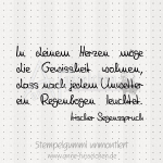 Textstempel - In deinem Herzen möge ...