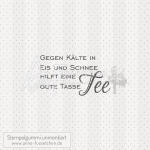 Textstempel - Gegen Kälte in Eis ...