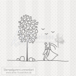 Motivstempel - Brautpaar m. Baum